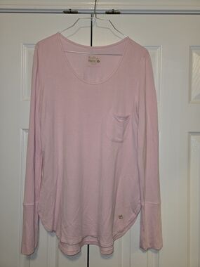 Lilly Pulitizer Long-Sleeve Scoop Pocket Top - Light Pink